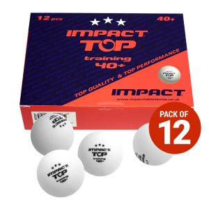 IMPACT TOP TRAINING TABLE TENNIS BALLS - WHITE 12